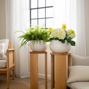 DRAPERSTONE SET OF 2 WHITE PLANTER 9 (IN) 2