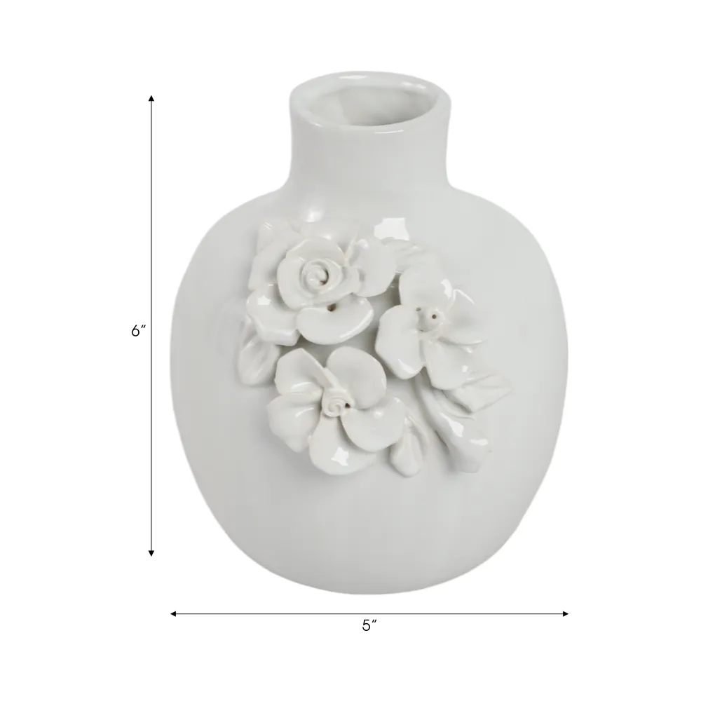 RYLANBEACH WHITE VASE 7 (IN)