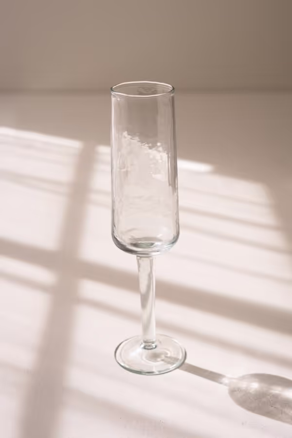 Hammered Glass Champagne Flute