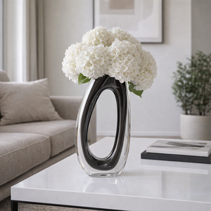 ELWYNMILL BLACK GLASS VASE 13 (IN) 2