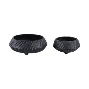 GILBERTRUN SET OF 2 BLACK BOWLS 6 (IN) 5