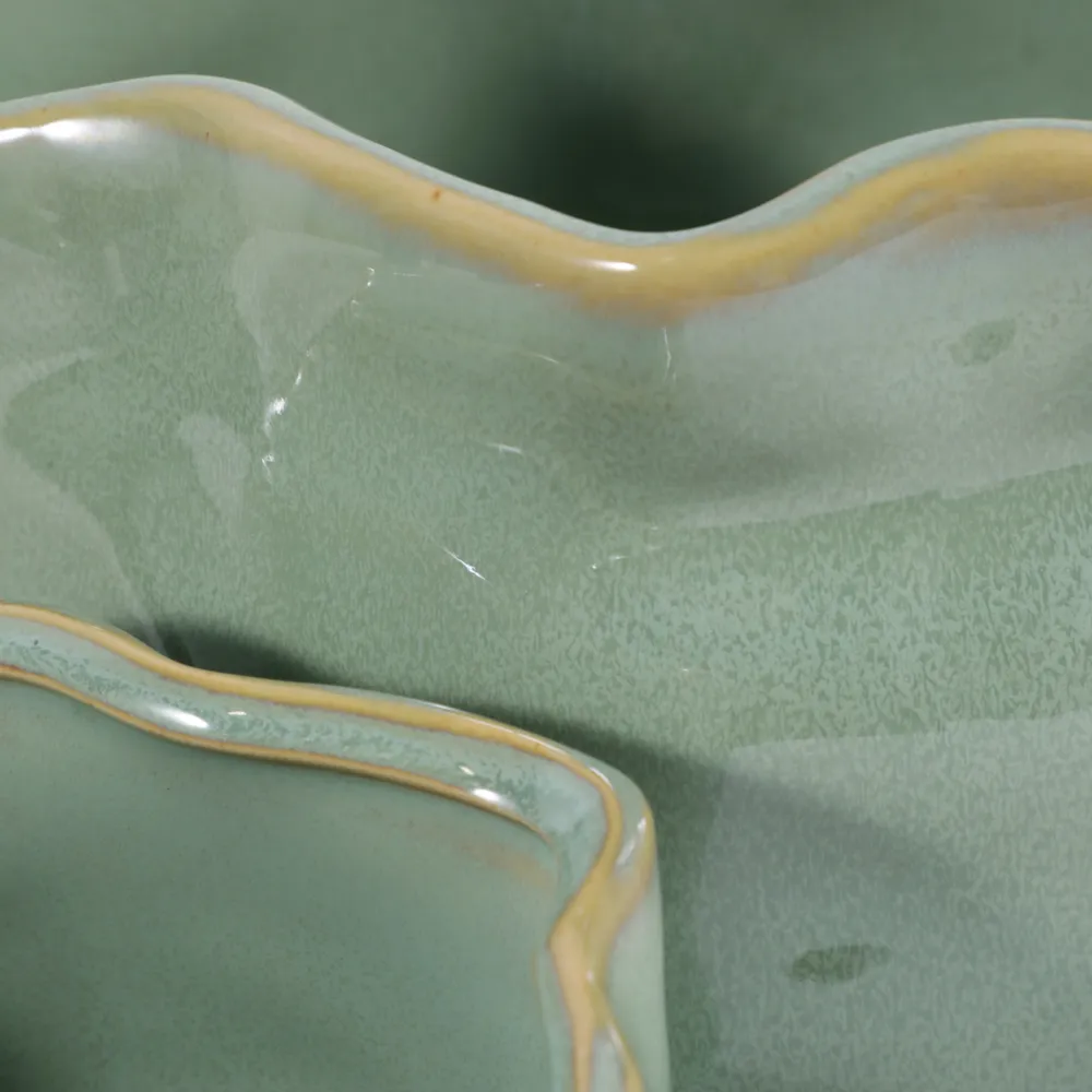 DRAPERSTONE SET OF 2 GREEN PLANTER 6 (IN)