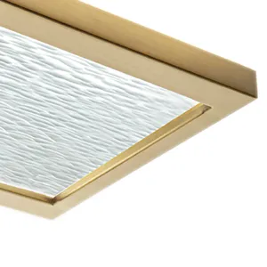 For-Square 12'' Wide Integrated LED Flush Mount - Satin Brass 4