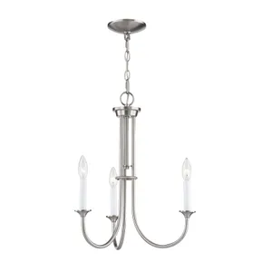 Meadowview 18'' Wide 3-Light Chandelier - Brushed Nickel 1
