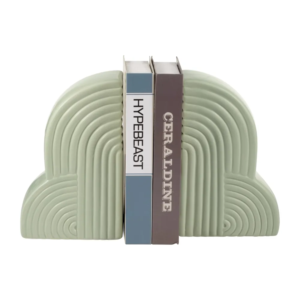 HAROLDPARK SET OF 2 GREEN BOOKENDS 10 (IN)