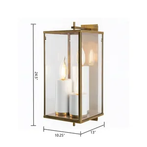 Back Bay 24.5'' High 3-Light Outdoor Sconce - Aged Brass 2