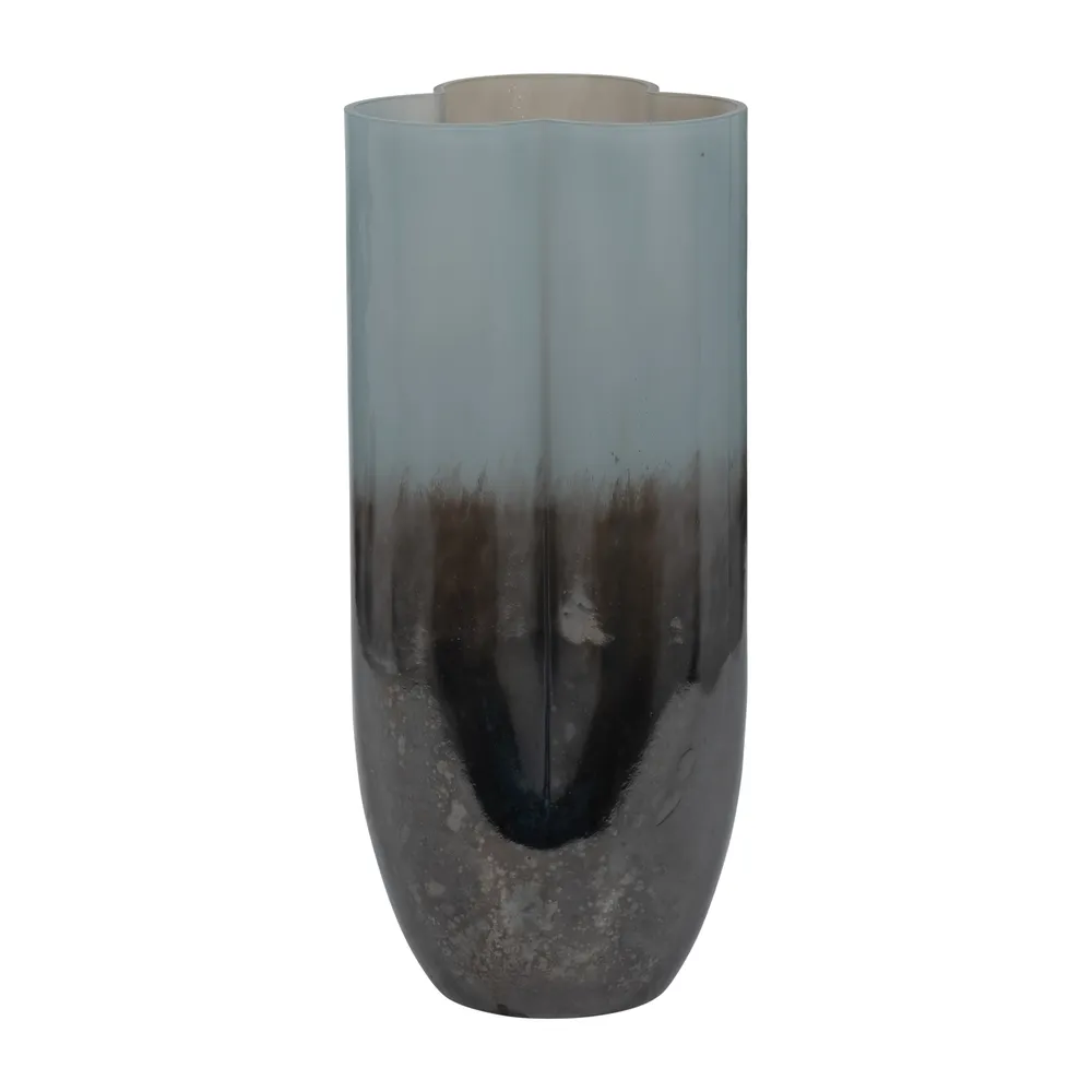 HARTONPARK BLUE GLASS VASE 14 (IN)