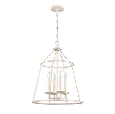 Joanie 17.25″ Wide 4-Light Pendant - Antique White