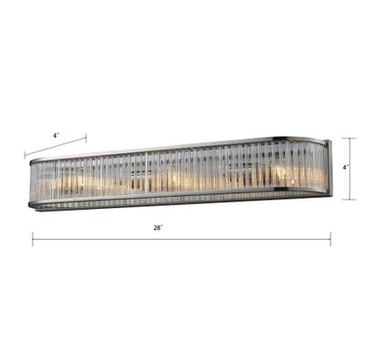 Braxton 28″ Wide 3-Light Vanity Light - Polished Nickel