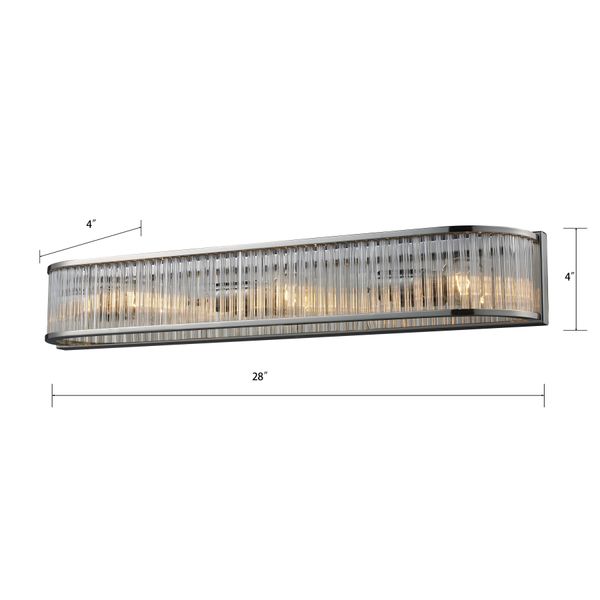 Braxton 28'' Wide 3-Light Vanity Light - Polished Nickel
