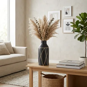 FENTONMOOR BLACK VASE 16 (IN) 12