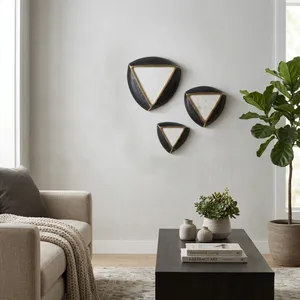 EATONSTONE SET OF 3 GRAY WALL SCULPTURES 2 (IN) 9