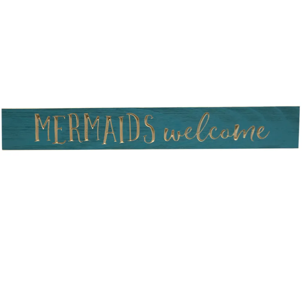 24" USA MERMAIDS WELCOME BARNWOOD SIGN