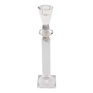 GRANLEYSHAW CLEAR CANDLE HOLDER 12 (IN) 6