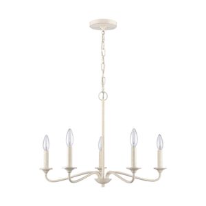 Quinn 24'' Wide 5-Light Chandelier - Antique White 2