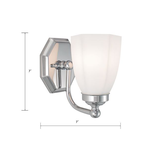 Trevi 7'' High 1-Light Sconce - Chrome