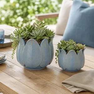 BRADYRIDGE SET OF 2 BLUE PLANTER 7 (IN) 11