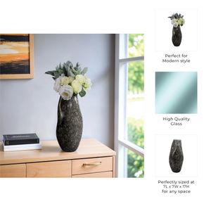 COLEGATE BROWN GLASS VASE 17 (IN) 10