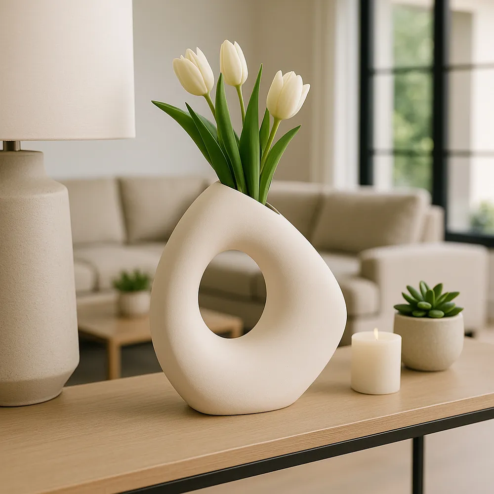 ARMONLAND WHITE VASE 11 (IN)
