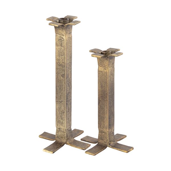 Splay Candleholder - Medium Aged Brass