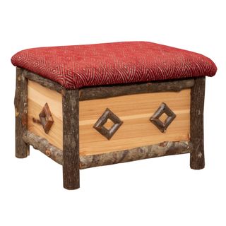 Diamond Peak Storage Ottoman - Customer Fabric- Fabric TBD