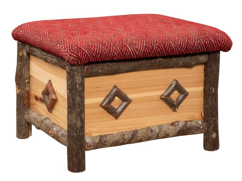 Diamond Peak Storage Ottoman - Customer Fabric- Fabric TBD 2