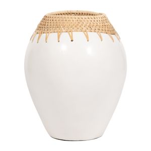 FALLONWIND WHITE VASE 10 (IN) 4