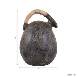 FINNCLIFF BLACK VASE 16 (IN) 9