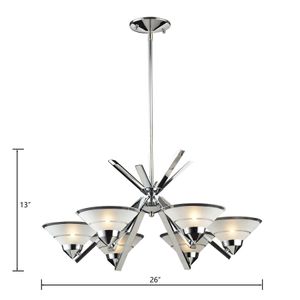 Refraction 26'' Wide 6-Light Chandelier - Polished Chrome 2