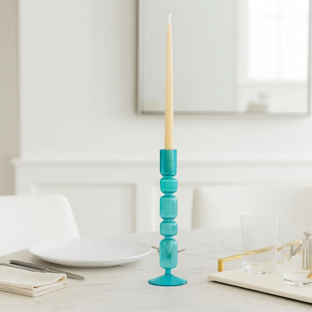 ISLE BLUE CANDLE HOLDER 12 (IN)
