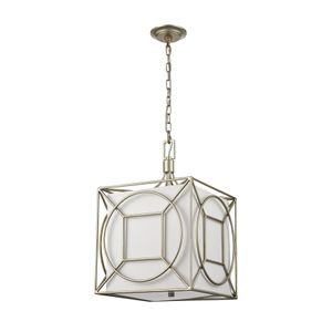 Shaftsbury Square 14'' Wide 3-Light Pendant - Antique Silver 2