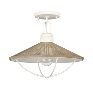 Cape May 14'' Wide 1-Light Semi Flush Mount - White Coral 3