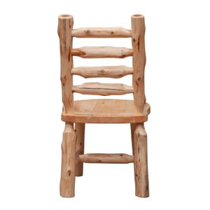 Cedar Ladder-back Log Side Chair - Coffee 5