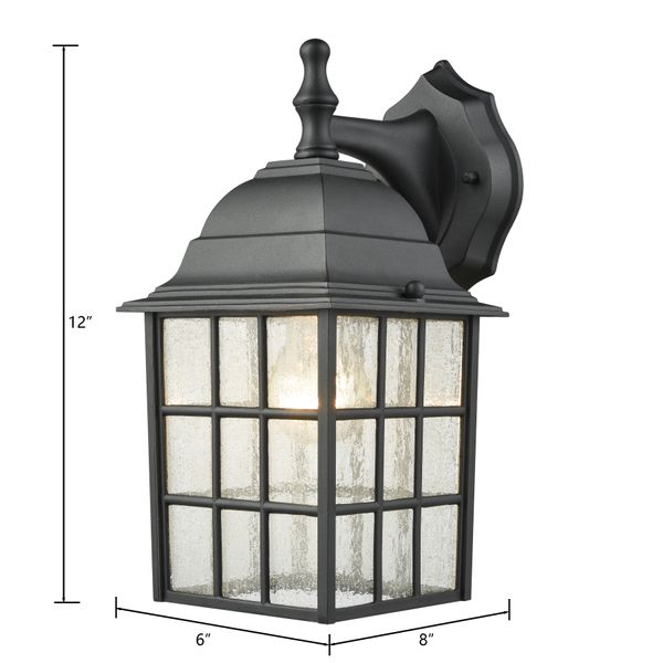 Whitby 12'' High 1-Light Outdoor Sconce - Satin Black