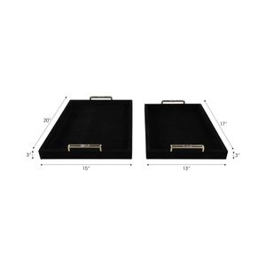EASTONCREST SET OF 2 BLACK TRAY 3 (IN) 10