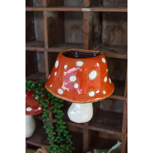 Set of 2 Ceramic Toadstool Wall Planters 4