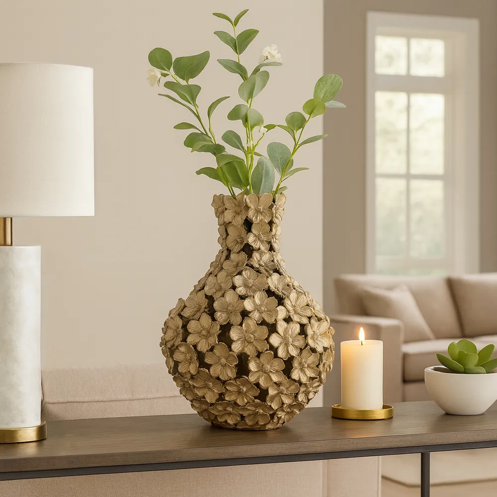 LYNNFORD GOLD VASE 15 (IN)