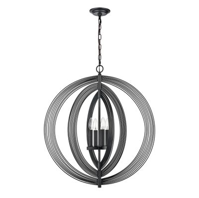 Orme 27″ Wide 4-Light Chandelier - Black
