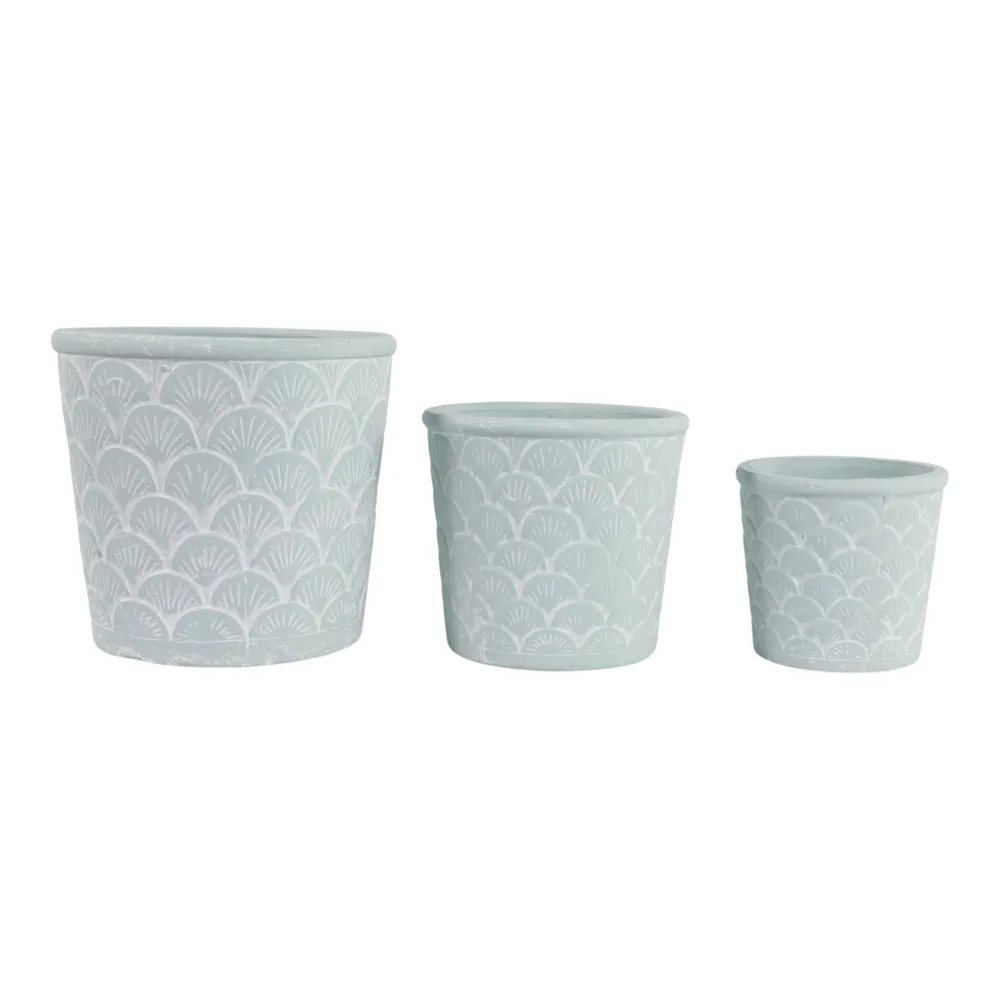 ROLANDGATE SET OF 3 BLUE PLANTER 9 (IN)