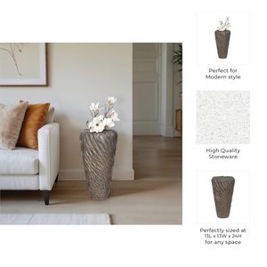 DRAKERUN BROWN VASE 24 (IN) 9