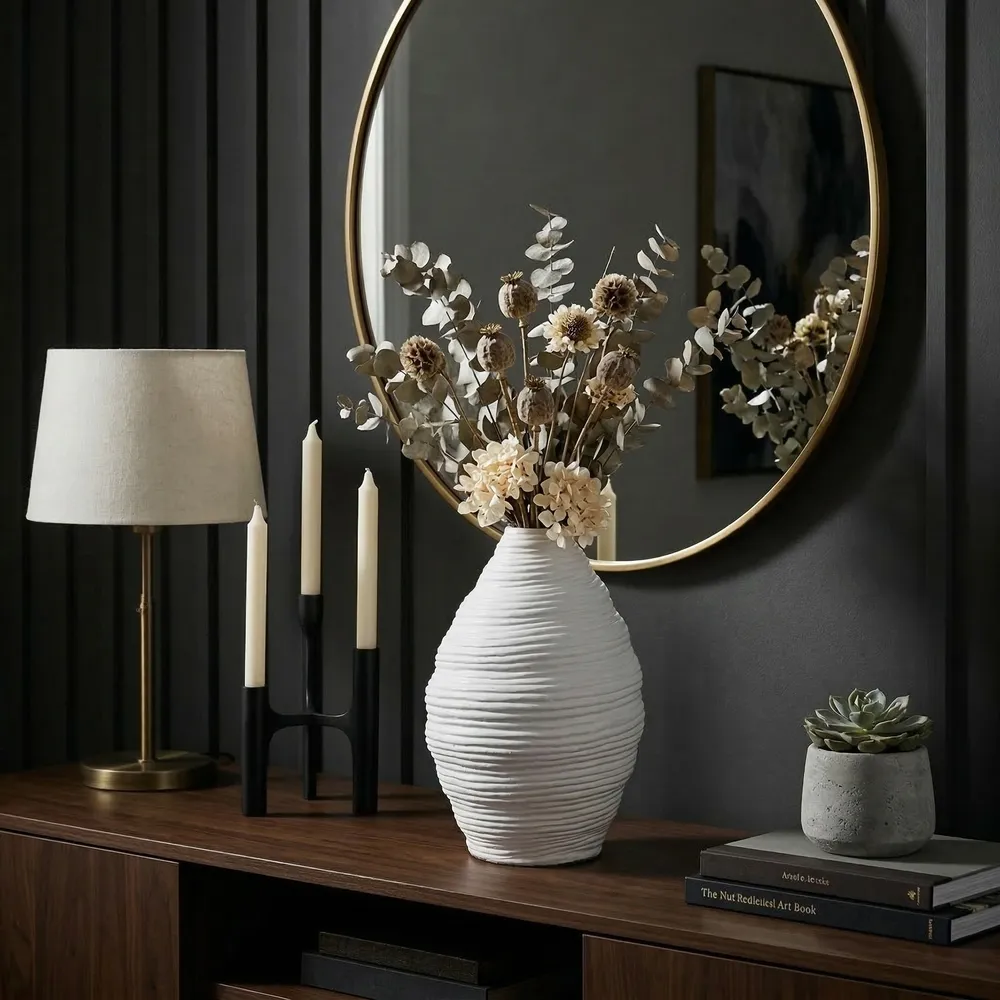 KELSEYHOLM WHITE VASE 14 (IN)