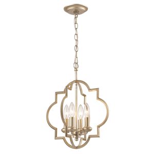 Chandette 14'' Wide 4-Light Chandelier - Aged Silver 1