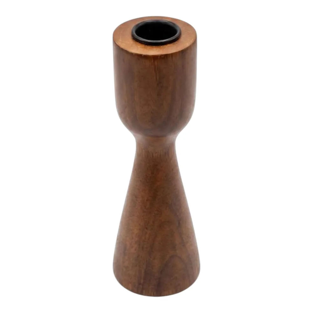 FARLEYSIDE BROWN CANDLE HOLDER 8 (IN)