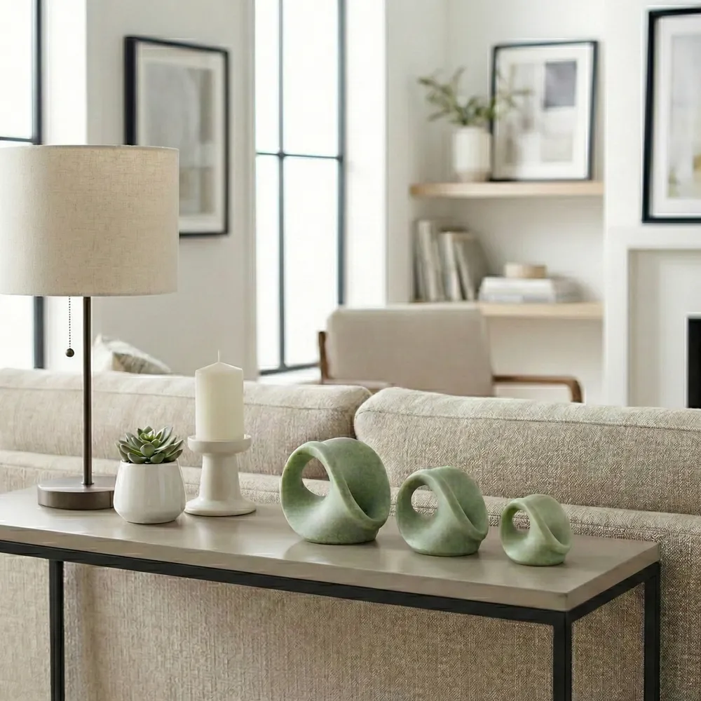 GARTONCREST SET OF 3 GREEN DECOR 5 (IN)