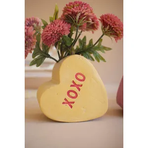 Set of 2 Clay Conversation Heart Vases 4