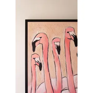 Framed Flamingo Painting 2