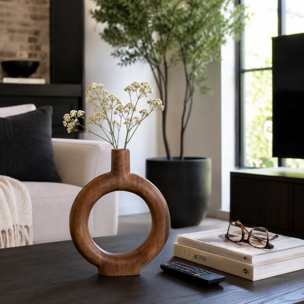 DRAPERWELL BROWN VASE 14 (IN)