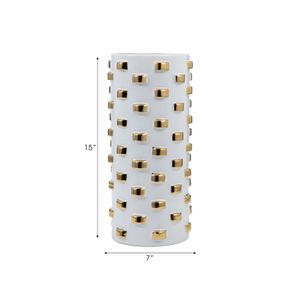 DASHCLIFF WHITE VASE 15 (IN) 7