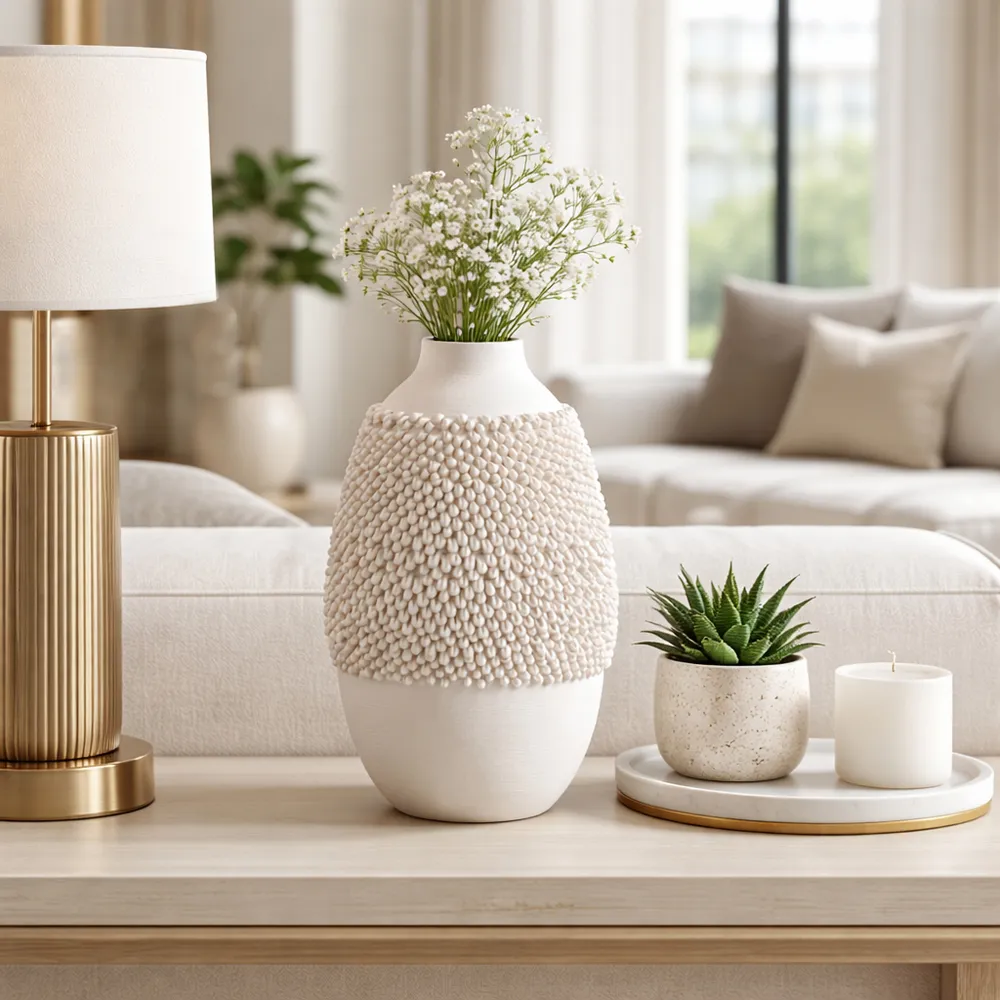GARTONWAY IVORY VASE 10 (IN)