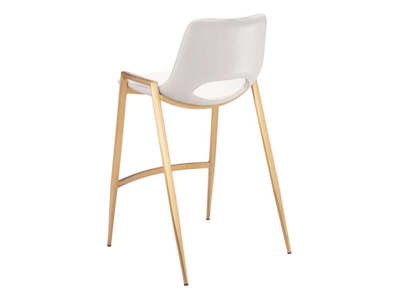 Desi Counter Stool White & Gold 6